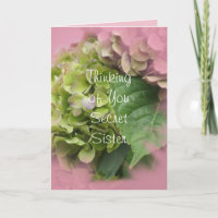 Personnaliser secrète de l'hortensia card2- de