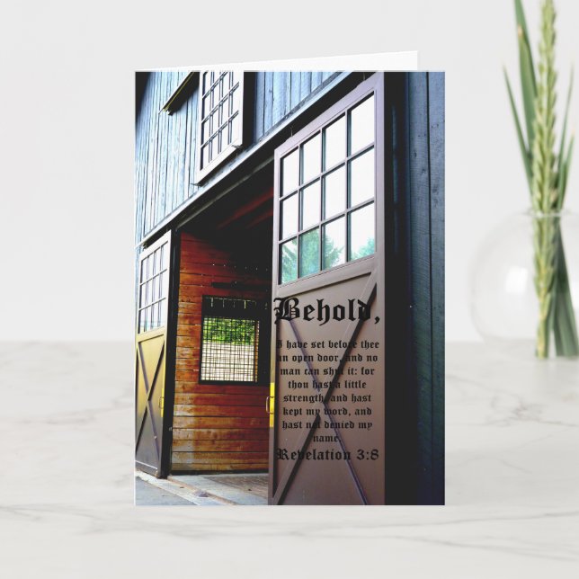 Carte De Remerciements Perspective de la porte de la grange, Apocalypse 3 (Devant)