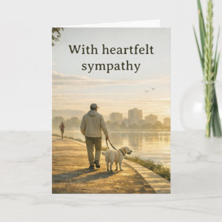 Carte De Remerciements Pet Loss Sympathy Card – Quiet Walk Design