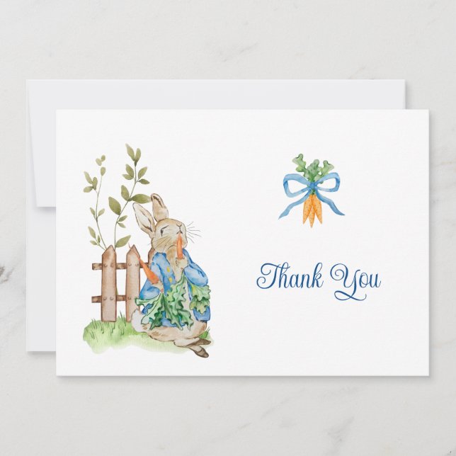 Carte De Remerciements Peter Rabbit Baby Shower (Devant)