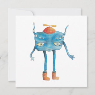 Carte De Remerciements Petit Alien Pi