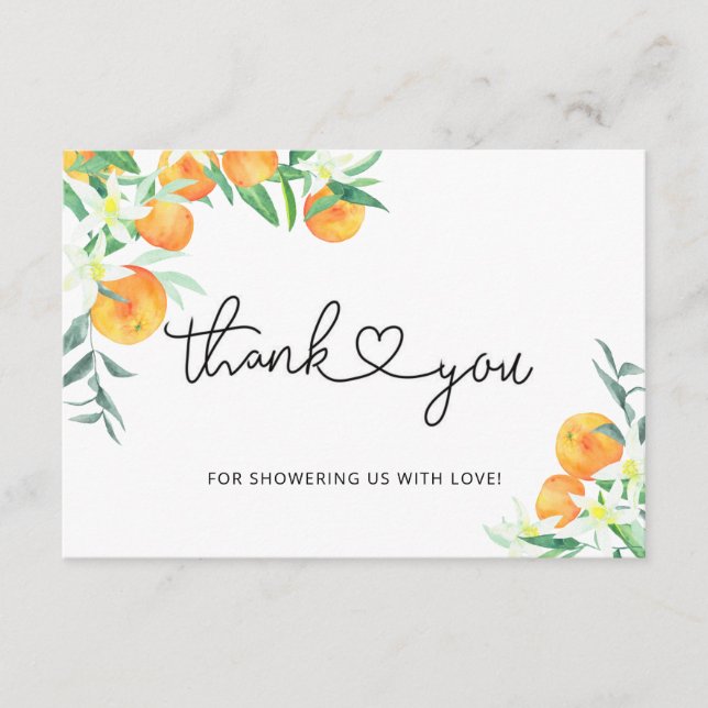 Carte de remerciements petit baby shower (Devant)