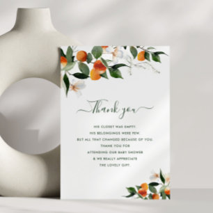 carte de remerciements petit baby shower