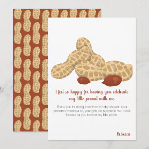 Carte De Remerciements Petit baby shower d'arachide