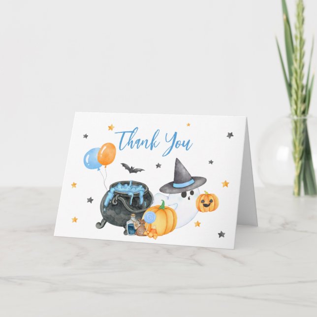 Carte De Remerciements Petit Baby shower de fantôme Boo (Devant)