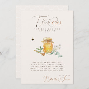 Carte De Remerciements Petit Baby shower de miel doux