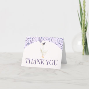 Carte De Remerciements Petit Baby shower d'oie idiot