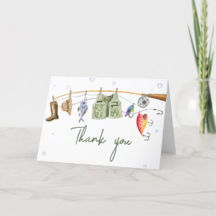 Carte De Remerciements Petit Baby shower pêcheur