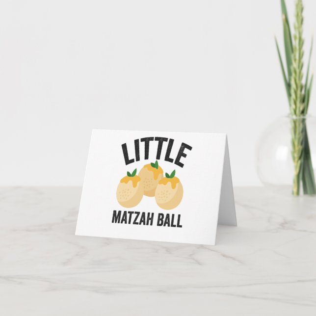 Carte De Remerciements Petit Balle Matzah Drôle Drôle Juif Hanoukka Don (Devant)