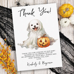 Carte De Remerciements Petit Boo Cute Halloween Simple Baby shower