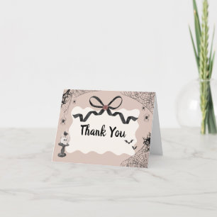 Carte De Remerciements Petit Boo Halloween Baby shower gothique