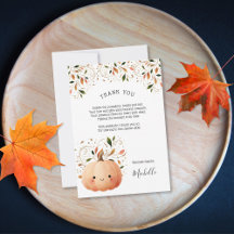 Petit Citrouille mignon sur le chemin Baby shower