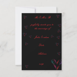 Carte De Remerciements petit coeur coloré mignon