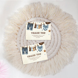 Carte De Remerciements Petit cow-boy 