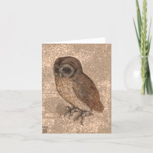 Carte De Remerciements Petit hibou, points d'infini par après Albrecht Du