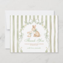 Petit Lapin Daisy Floral Baby Shower Bande Verte