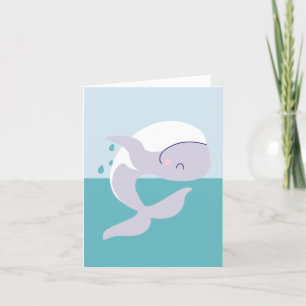 Carte De Remerciements Petite baleine à sauts graphiques