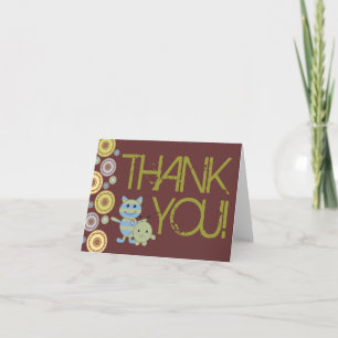 Carte De Remerciements Petite Monstres
