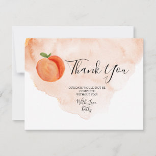 Carte De Remerciements Petite Pêche Citrus d'été