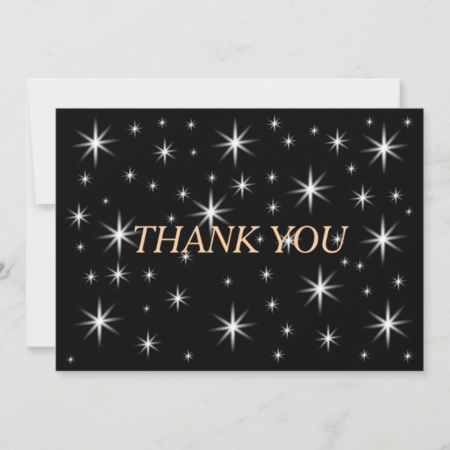 Carte De Remerciements petites étoiles (Devant)