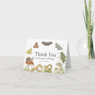 Carte De Remerciements Petits Insectes Champignon Garçon Baby Shower