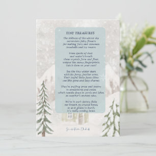 Carte De Remerciements Petits trésors avec cabine d'hiver enneigé