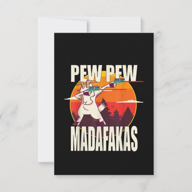 Carte De Remerciements Pew Pew Madafakas (Devant)