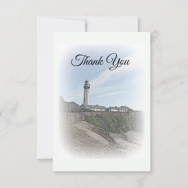 Carte de remerciements phare (Devant)