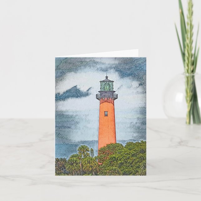 Carte De Remerciements Phare de Jupiter (Devant)