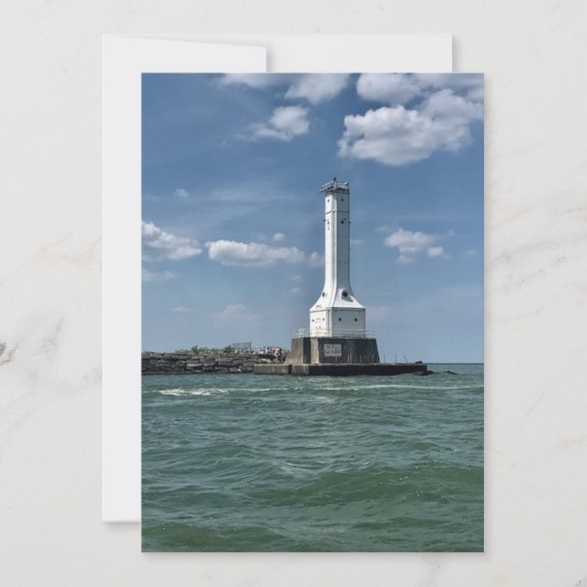 Carte De Remerciements Phare sur Huron, Ohio Photographie  (Devant)