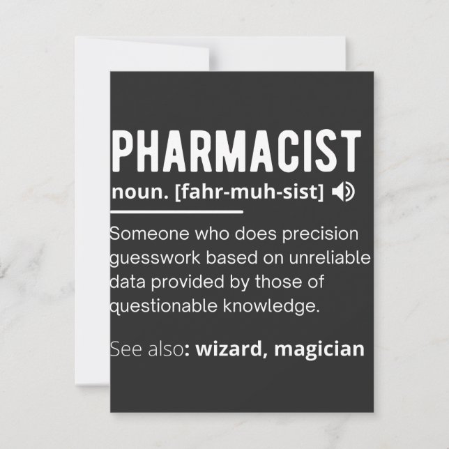 Carte De Remerciements pharmacien (Devant)