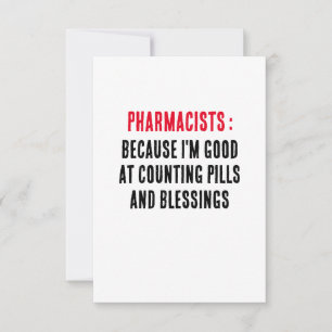 Carte De Remerciements Pharmaciens : Parce que je suis doué pour compter 