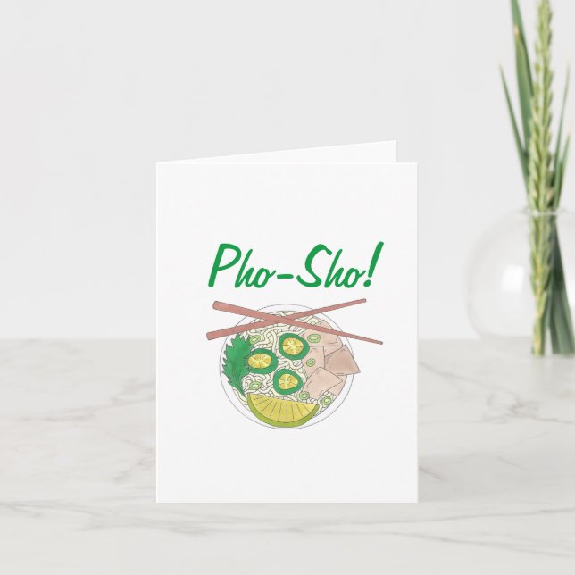Carte De Remerciements Pho Sho ! Soupe vietnamienne Amusante fête d'anniv (Devant)