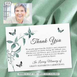 Carte De Remerciements Photo botanique du papillon funéraire