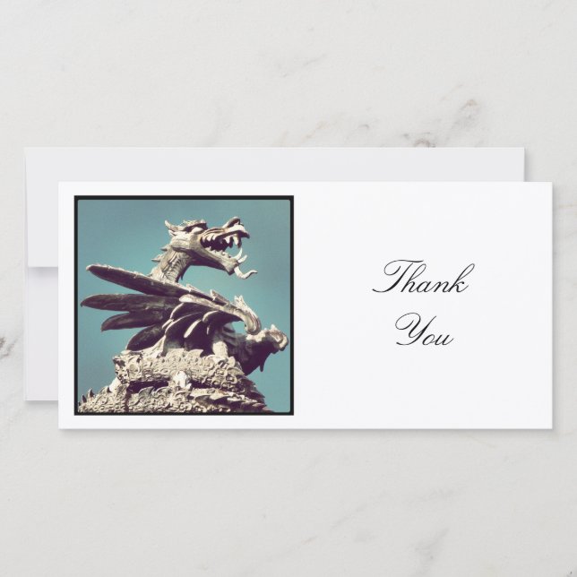 Carte De Remerciements Photo carré - Dragon (Devant)