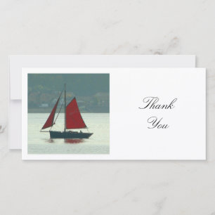 Carte De Remerciements Photo Carré - Vieux Yacht