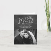 Carte de remerciements photo Chalkboard