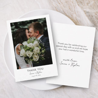 CARTE DE REMERCIEMENTS PHOTO CHIC SIMPLE