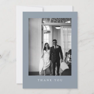 Carte de remerciements photo classique Dusty Blue