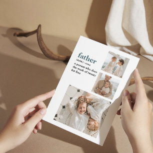 Carte De Remerciements Photo Collage moderne Happy Fête des pères Cadeau