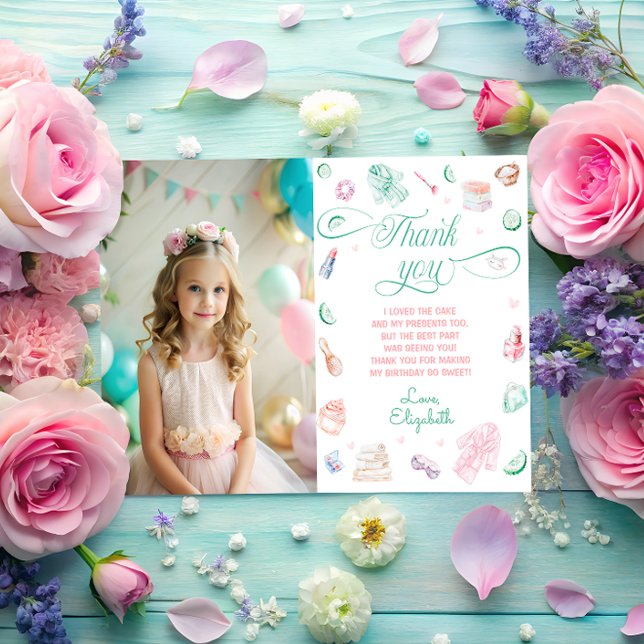 Carte de remerciements photo d'anniversaire de la  (Créateur téléchargé)