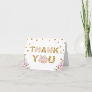 Carte De Remerciements Photo d'anniversaire de Little Pumpkin Girls