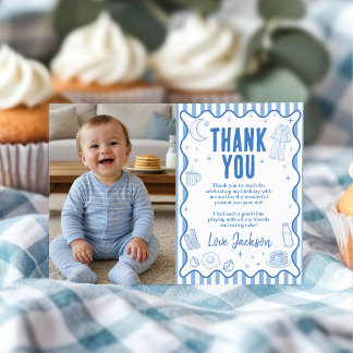 Carte De Remerciements Photo d'anniversaire Nous n'avons pas dormi d'un p