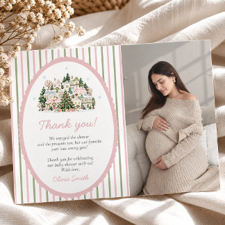 Carte De Remerciements Photo de Baby Shower It Takes A Village Bébé