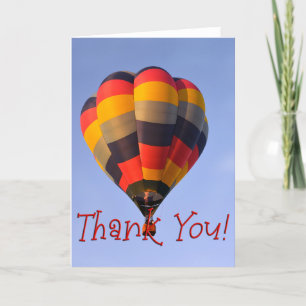 Carte de remerciements photo de ballon à air chaud