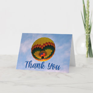 Carte de remerciements photo de ballon à air chaud