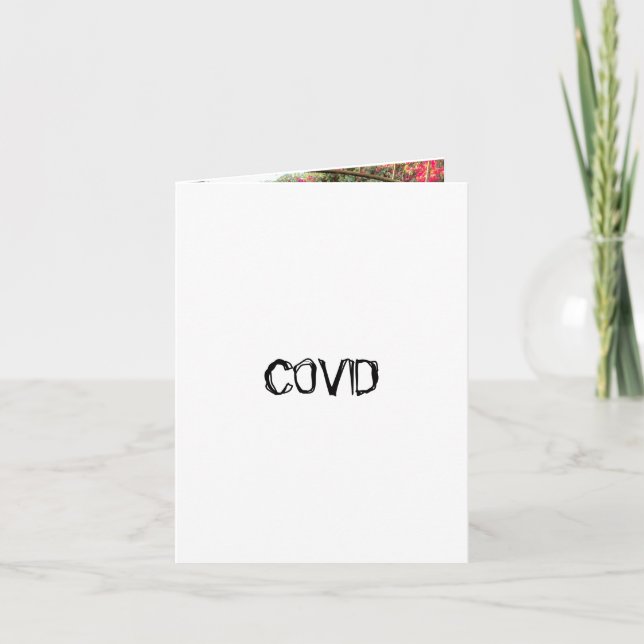 Carte De Remerciements photo de chiot optimiste et fantaisiste COVID nous (Devant)
