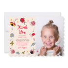 Photo de fête d'anniversaire florale coccinelle