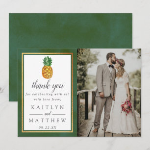 Carte De Remerciements Photo de la collection Mariage d'ananas tropicaux