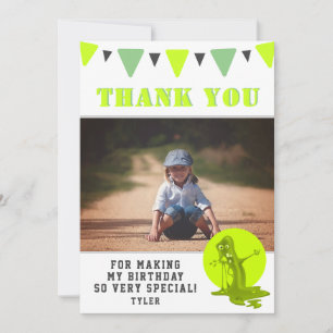 Carte De Remerciements Photo de la créature visqueuse effrayante pour ann